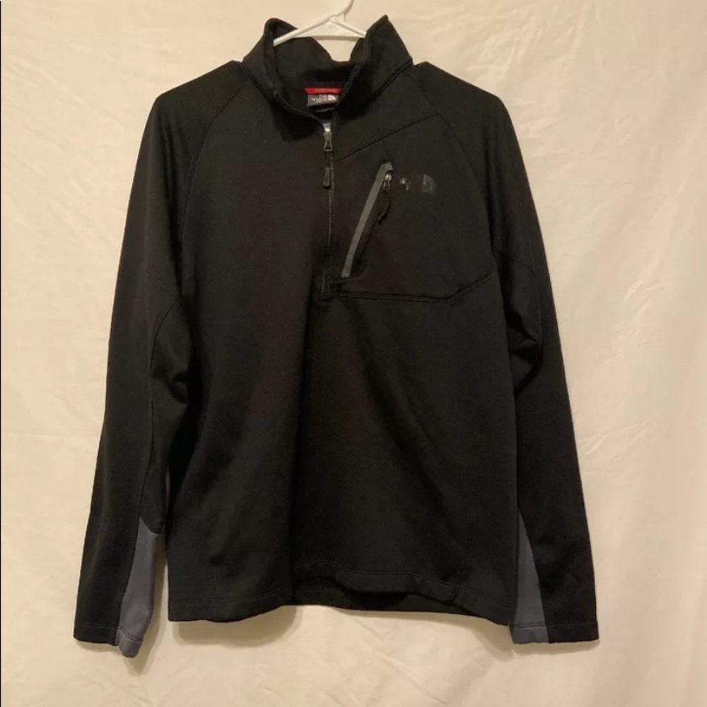North Face men’s black 1/4 zip pullover sweatshirt